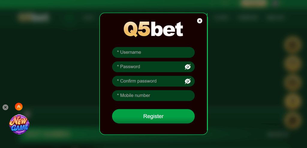 Q5bet game user interface